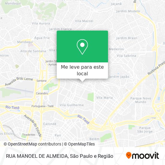 RUA MANOEL DE ALMEIDA mapa