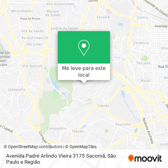Avenida Padre Arlindo Vieira 3175   Sacomã mapa