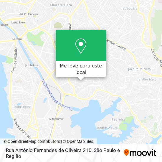 Rua Antônio Fernandes de Oliveira 210 mapa