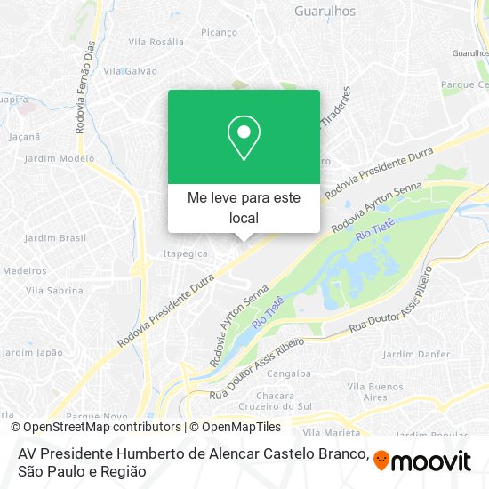 AV Presidente Humberto de Alencar Castelo Branco mapa