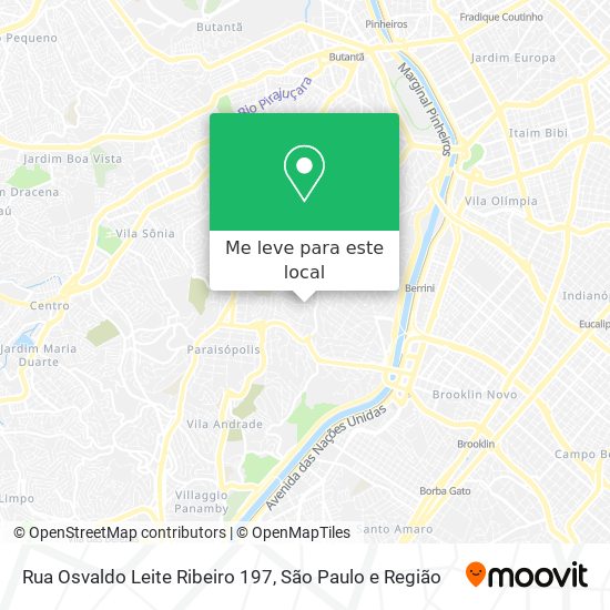 Rua Osvaldo Leite Ribeiro 197 mapa