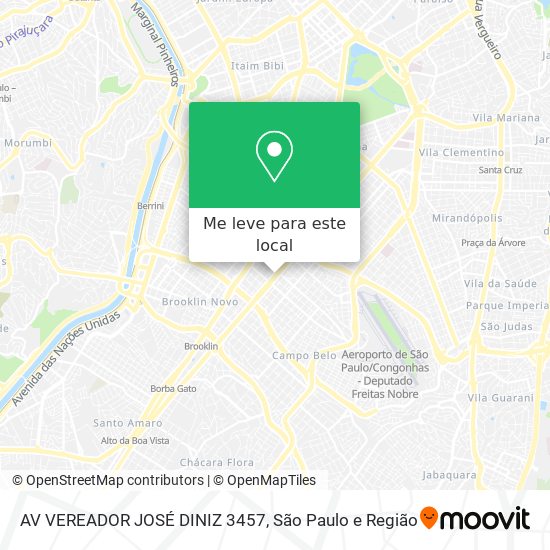 AV VEREADOR JOSÉ DINIZ 3457 mapa