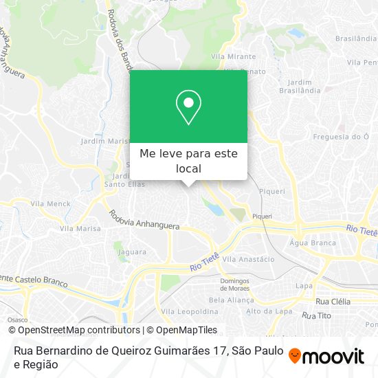 Rua Bernardino de Queiroz Guimarães 17 mapa