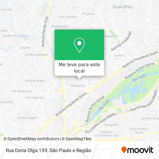 Rua Dona Olga 159 mapa