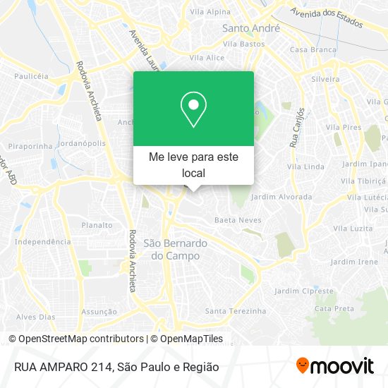 RUA AMPARO 214 mapa