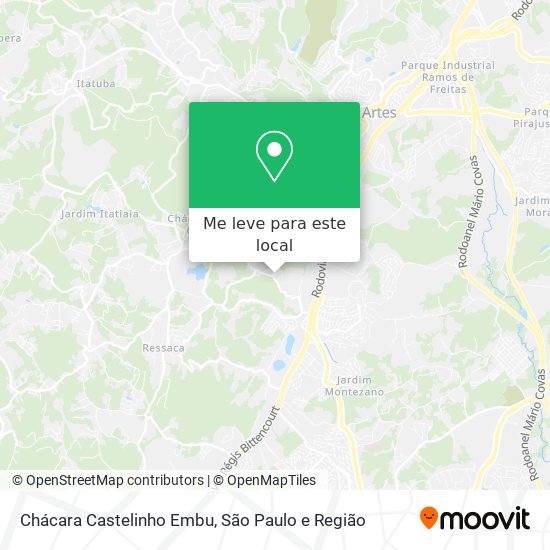 Chácara Castelinho Embu mapa