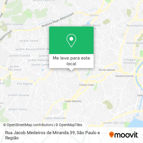 Rua Jacob Medeiros de Miranda  39 mapa