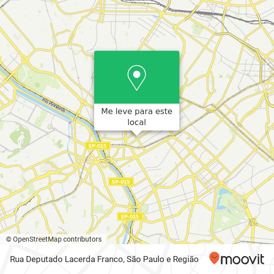 Rua Deputado Lacerda Franco mapa