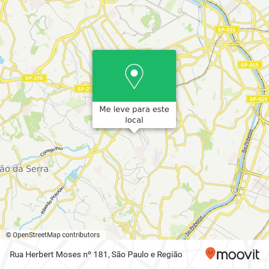 Rua Herbert Moses  nº 181 mapa