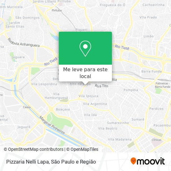 Pizzaria Nelli Lapa mapa