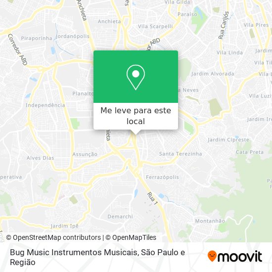 Bug Music Instrumentos Musicais mapa