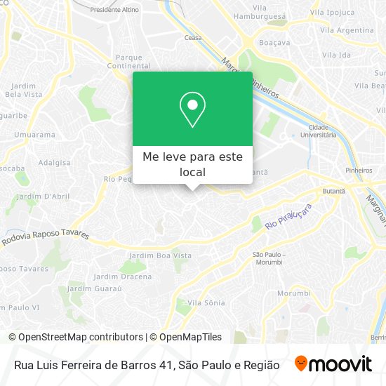 Rua Luis Ferreira de Barros 41 mapa