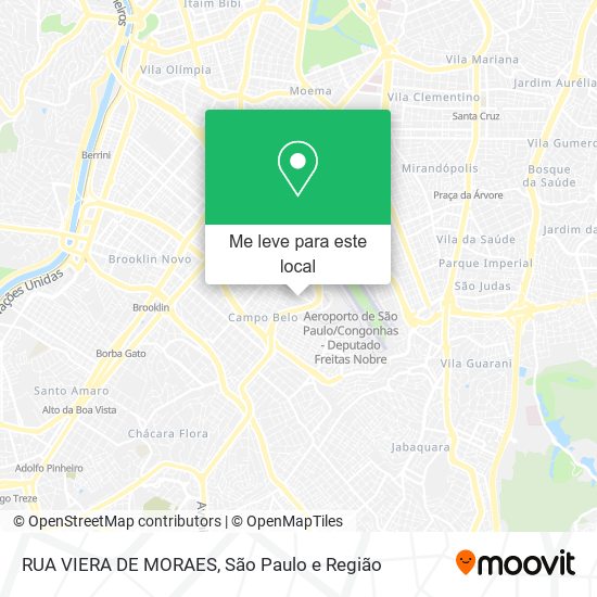 RUA VIERA DE MORAES mapa