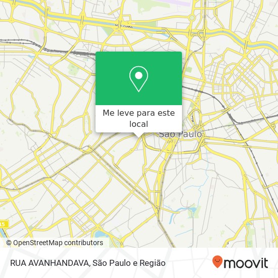 RUA AVANHANDAVA mapa