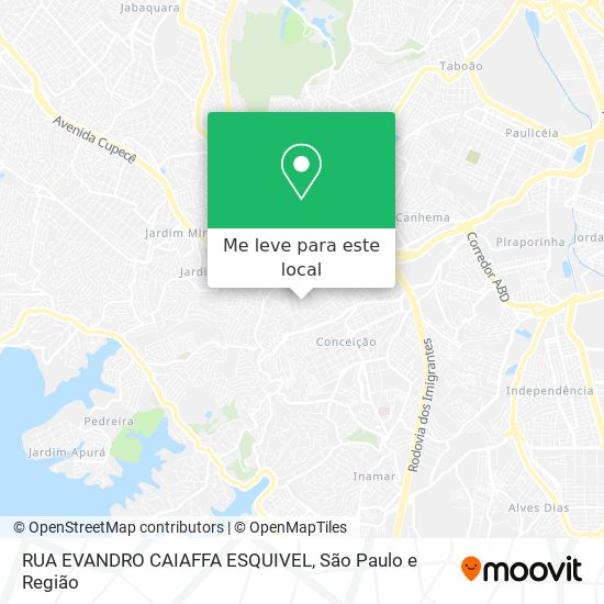 RUA EVANDRO CAIAFFA ESQUIVEL mapa