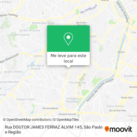 Rua DOUTOR JAMES FERRAZ ALVIM 145 mapa