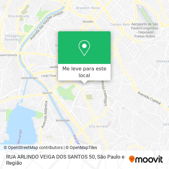 RUA ARLINDO VEIGA DOS SANTOS  50 mapa