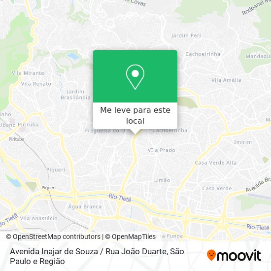 Avenida Inajar de Souza / Rua João Duarte mapa