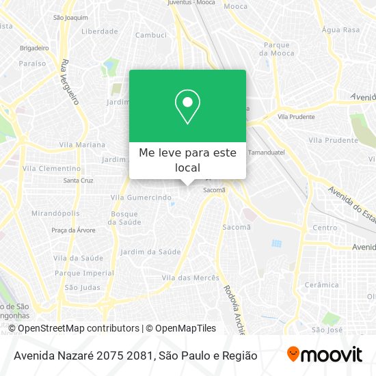 Avenida Nazaré 2075 2081 mapa