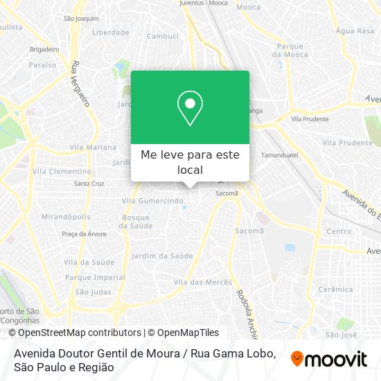 Avenida Doutor Gentil de Moura / Rua Gama Lobo mapa