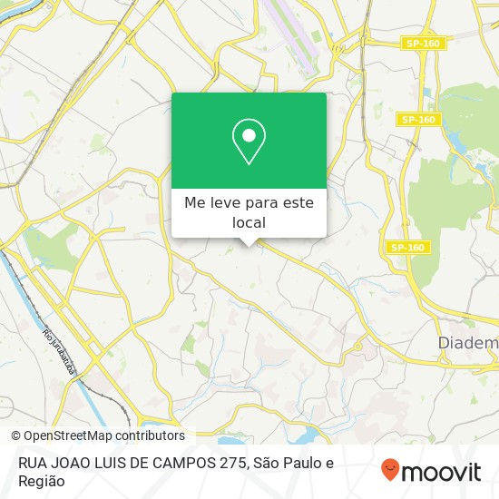 RUA JOAO LUIS DE CAMPOS 275 mapa