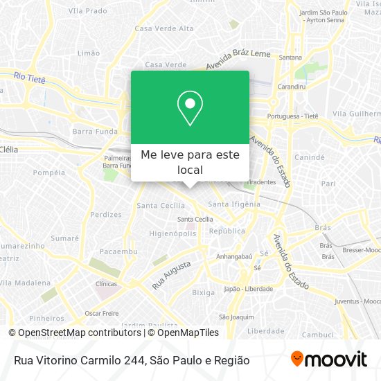 Rua Vitorino Carmilo 244 mapa