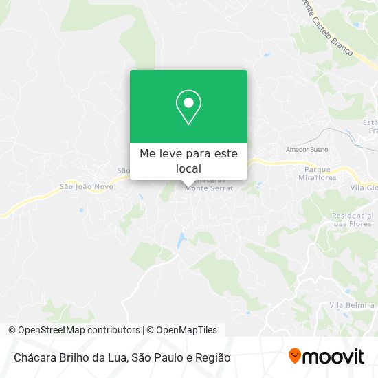 Chácara Brilho da Lua mapa