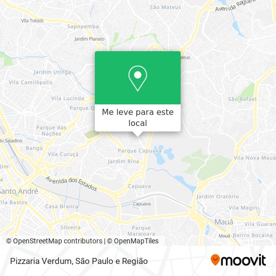 Pizzaria Verdum mapa