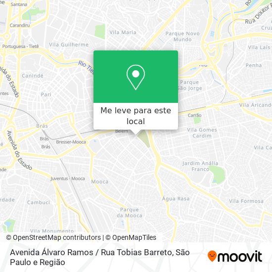 Avenida Álvaro Ramos / Rua Tobias Barreto mapa