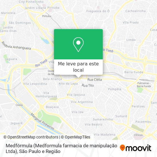 Medfórmula (Medformula farmacia de manipulação Ltda) mapa