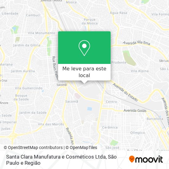 Santa Clara Manufatura e Cosméticos Ltda mapa