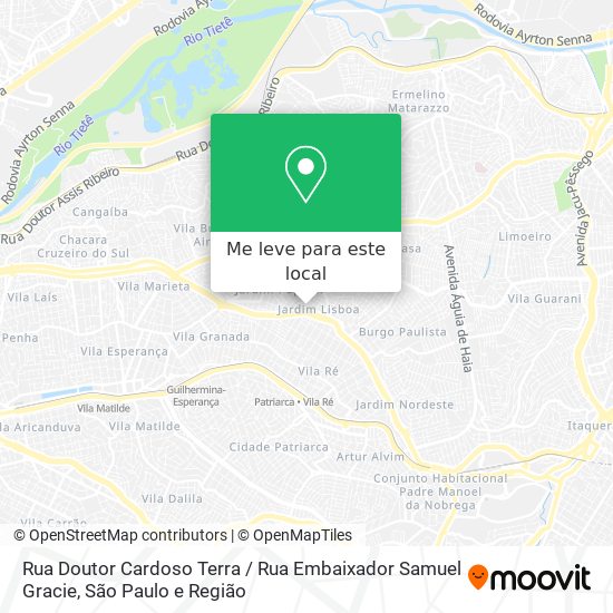 Rua Doutor Cardoso Terra / Rua Embaixador Samuel Gracie mapa