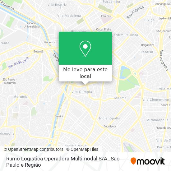 Rumo Logística Operadora Multimodal S / A. mapa