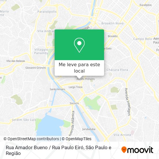 Rua Amador Bueno / Rua Paulo Eiró mapa