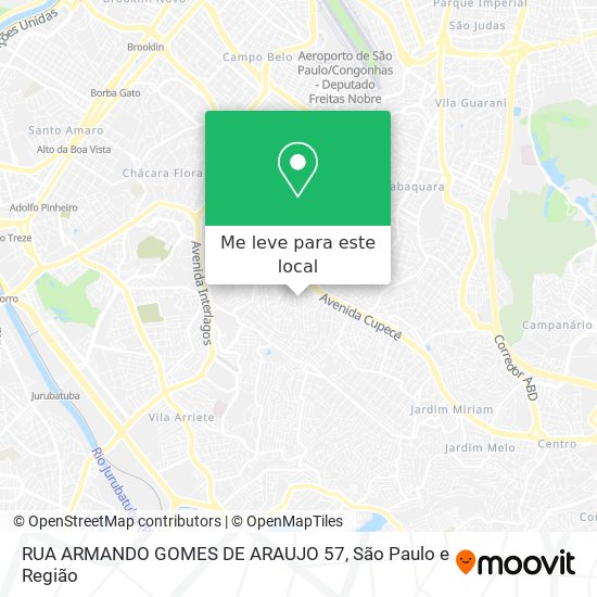 RUA ARMANDO GOMES DE ARAUJO 57 mapa
