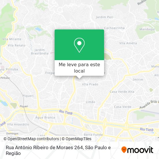 Rua Antônio Ribeiro de Moraes  264 mapa