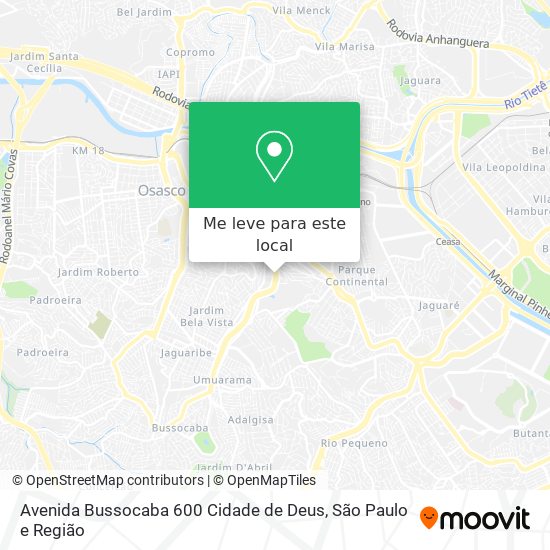 Avenida Bussocaba  600   Cidade de Deus mapa