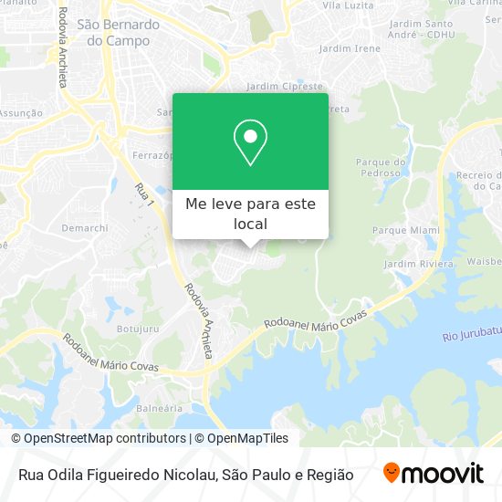 Rua Odila Figueiredo Nicolau mapa