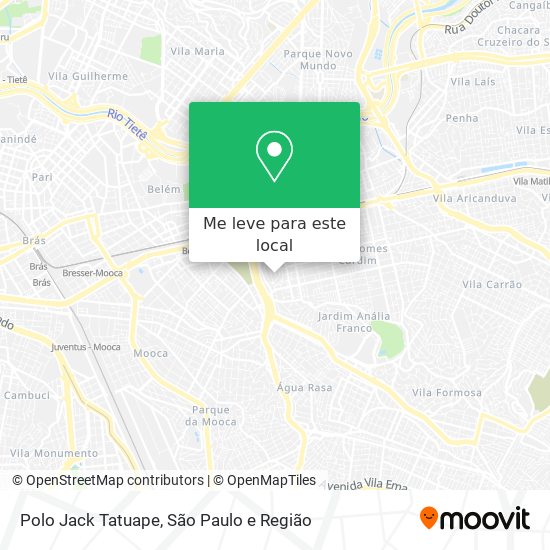 Polo Jack Tatuape mapa