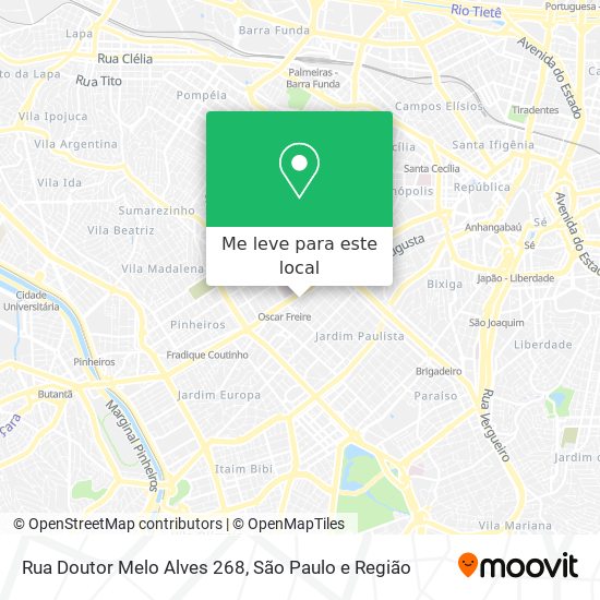 Rua Doutor Melo Alves 268 mapa