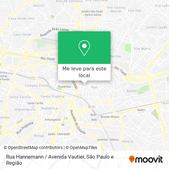 Rua Hannemann / Avenida Vautier mapa