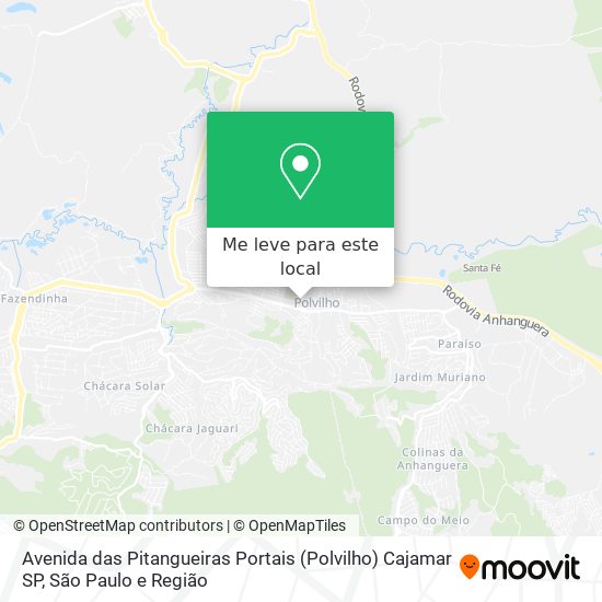 Avenida das Pitangueiras  Portais (Polvilho)  Cajamar   SP mapa