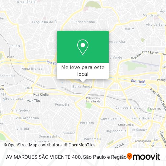AV  MARQUES SÃO VICENTE 400 mapa