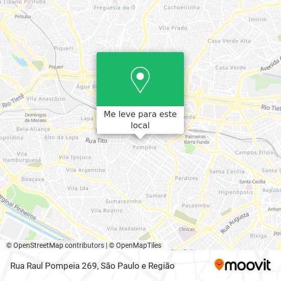 Rua Raul Pompeia 269 mapa