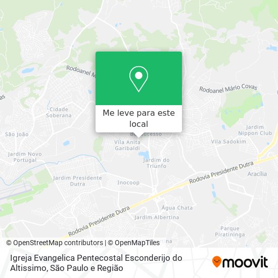 Igreja Evangelica Pentecostal Esconderijo do Altissimo mapa