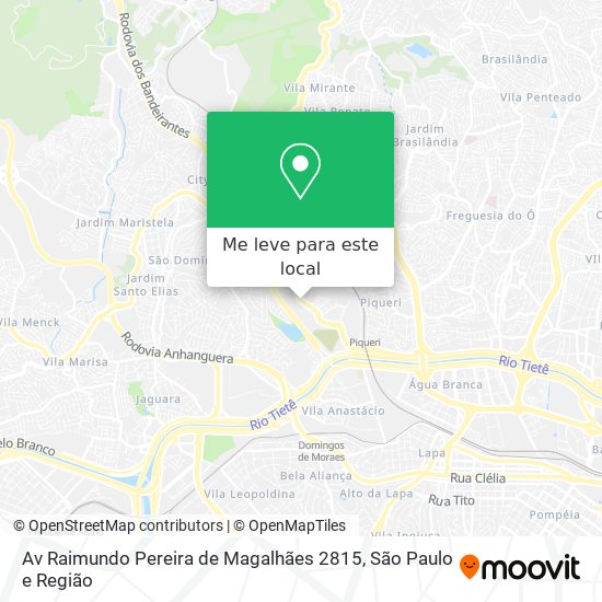 Av  Raimundo Pereira de Magalhães  2815 mapa