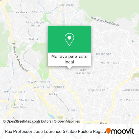 Rua Professor José Lourenço 57 mapa