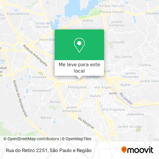 Rua do Retiro 2251 mapa