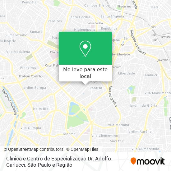 Clínica e Centro de Especialização Dr. Adolfo Carlucci mapa