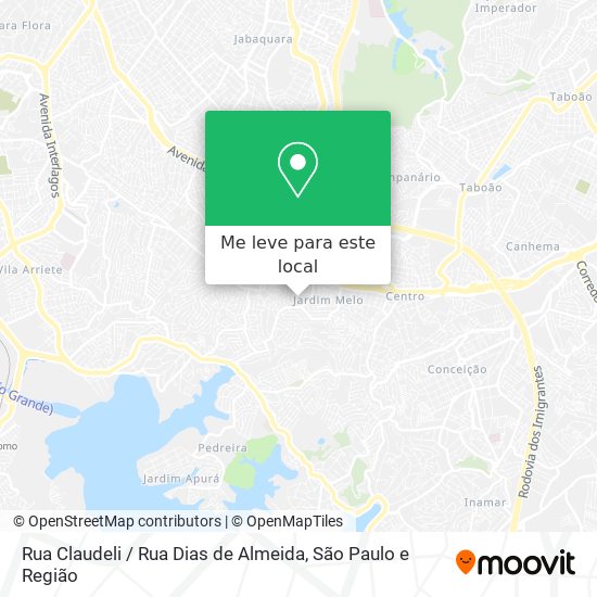 Rua Claudeli / Rua Dias de Almeida mapa